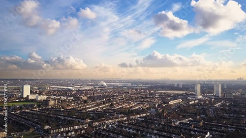 North London suburbs; drone side track