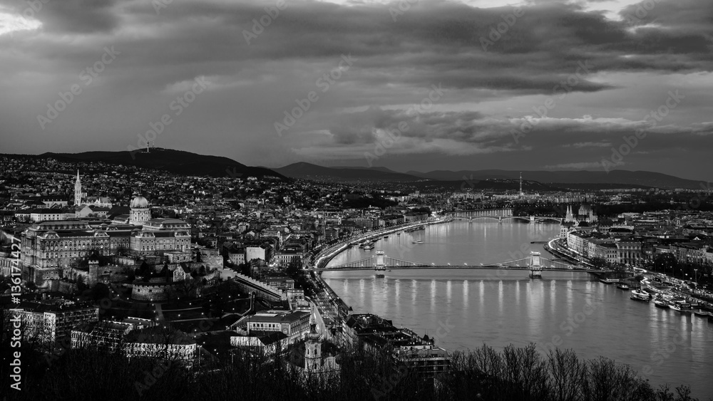 Fototapeta premium Aerial view of Budapest, Hungary
