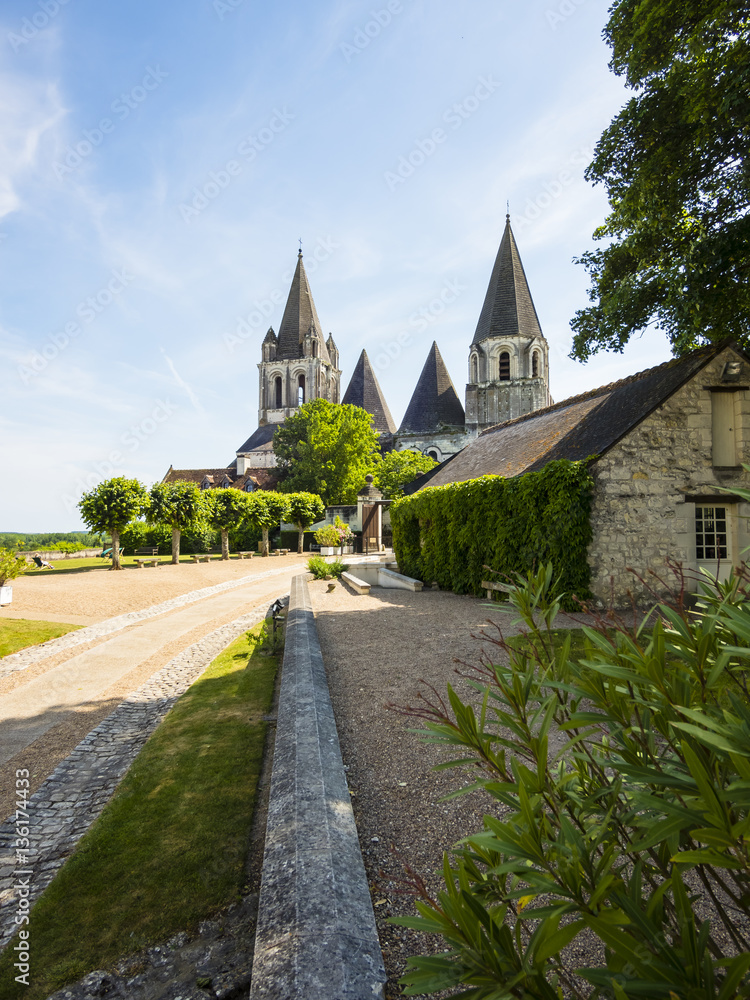 Saint-Ours Kirche, Logis Royal, Loches, Gemeinde, Tours, Departement Indre-et-Loire, Centre, Frankreich