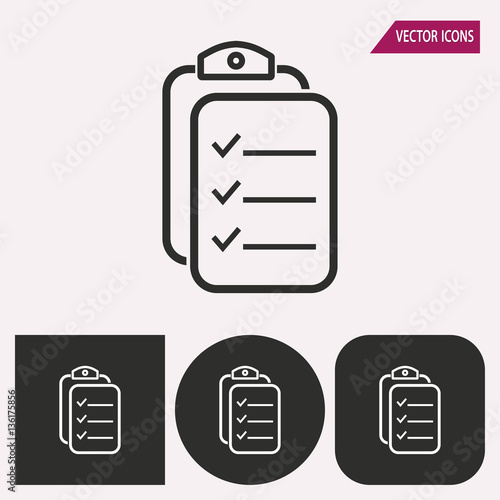 Clipboard - vector icon.