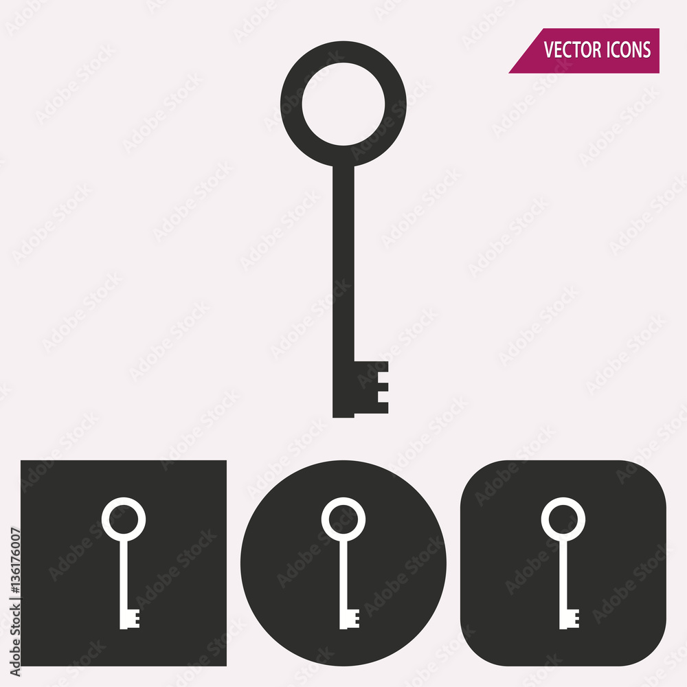 Key - vector icon. Key - vector icon.