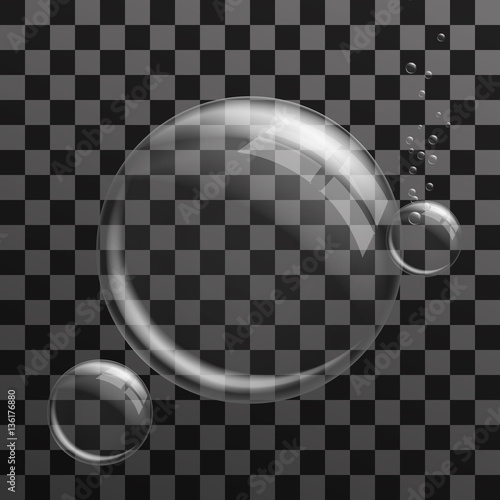 White transparent bubbles