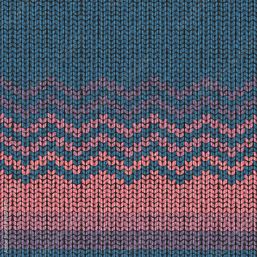 Knitting pattern, shevron seamless fabric wool texture, vector Illustration