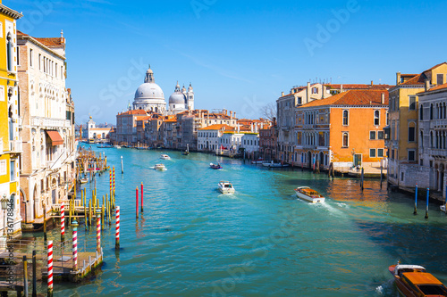 Venice city and the canal in Venice Italy