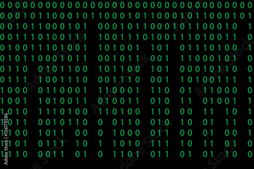Seamless pattern with binary code
