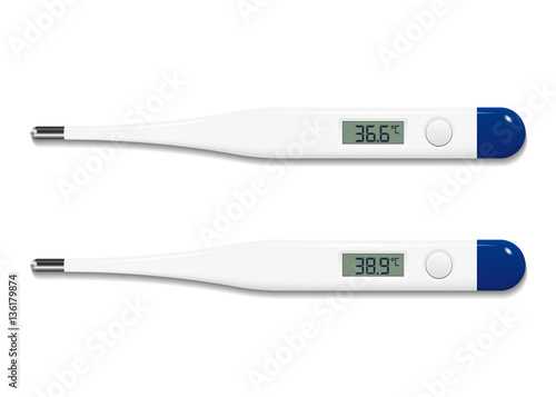 Realistic electronic thermometer