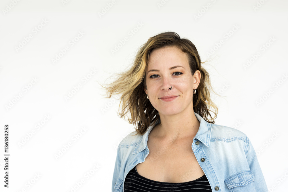 Fototapeta premium Woman Smiling Happiness Portrait Concept