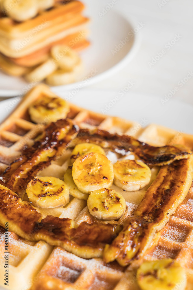  rustic sweet banana waffle