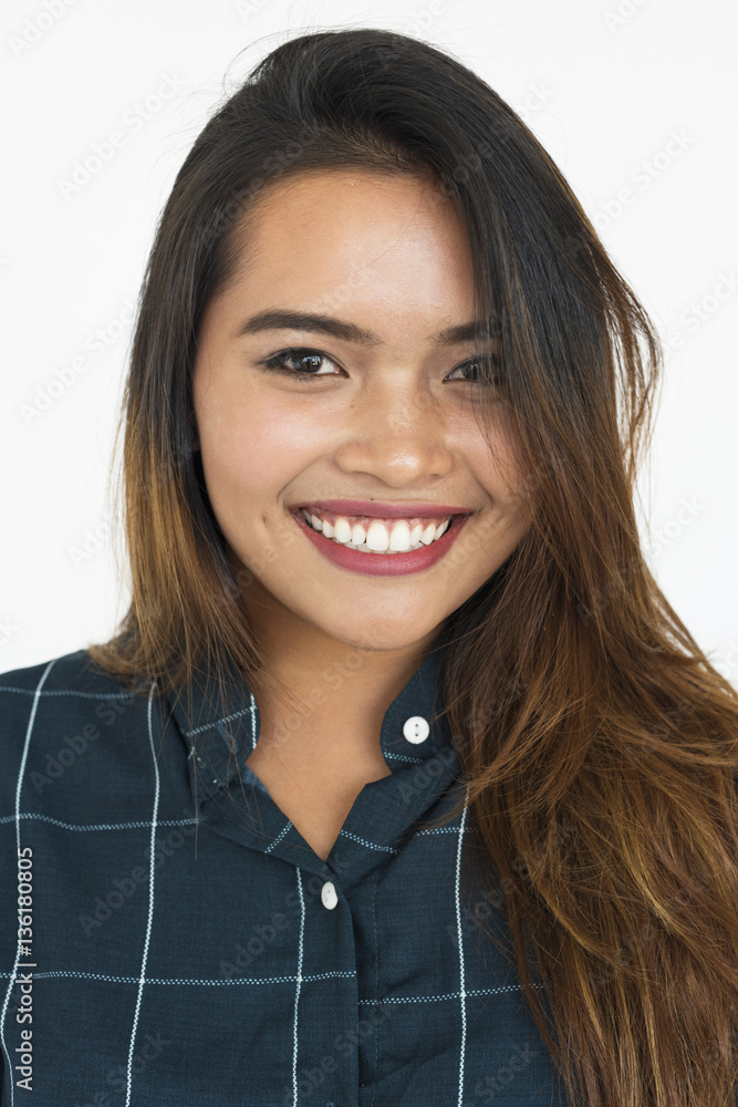 Asian Woman Cheerful Portrait Concept Asian Woman Cheerful Portrait Concept