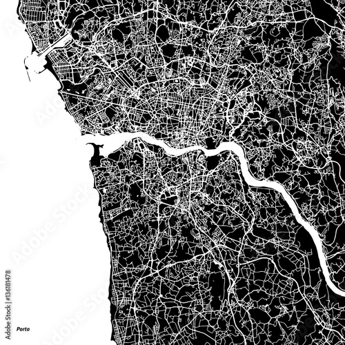 Mapa wektorowa Porto