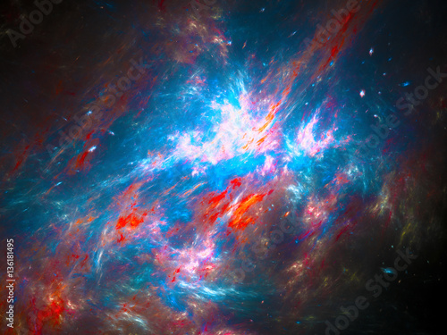Fototapeta Naklejka Na Ścianę i Meble -  Colorful nebula in interstellar space background