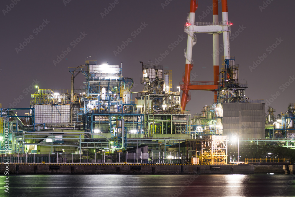 Fototapeta premium 北九州のプラント夜景