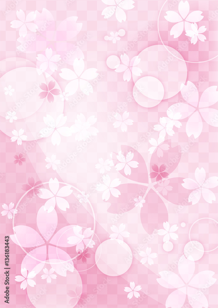 桜　背景のイメージイラスト（和柄）