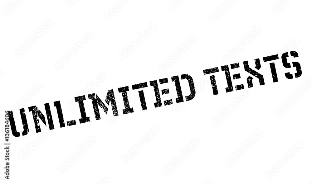 Unlimited Texts rubber stamp. Grunge design with dust scratches. Effects can be easily removed for a clean, crisp look. Color is easily changed. Unlimited Texts rubber stamp. Grunge design with dust scratches. Effects can be easily removed for a clean, crisp look. Color is easily changed.