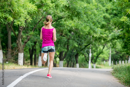 Young woman running