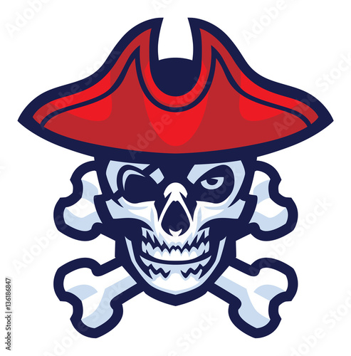 Skull of pirate
