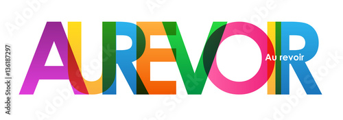 Lettres vecteur AU REVOIR