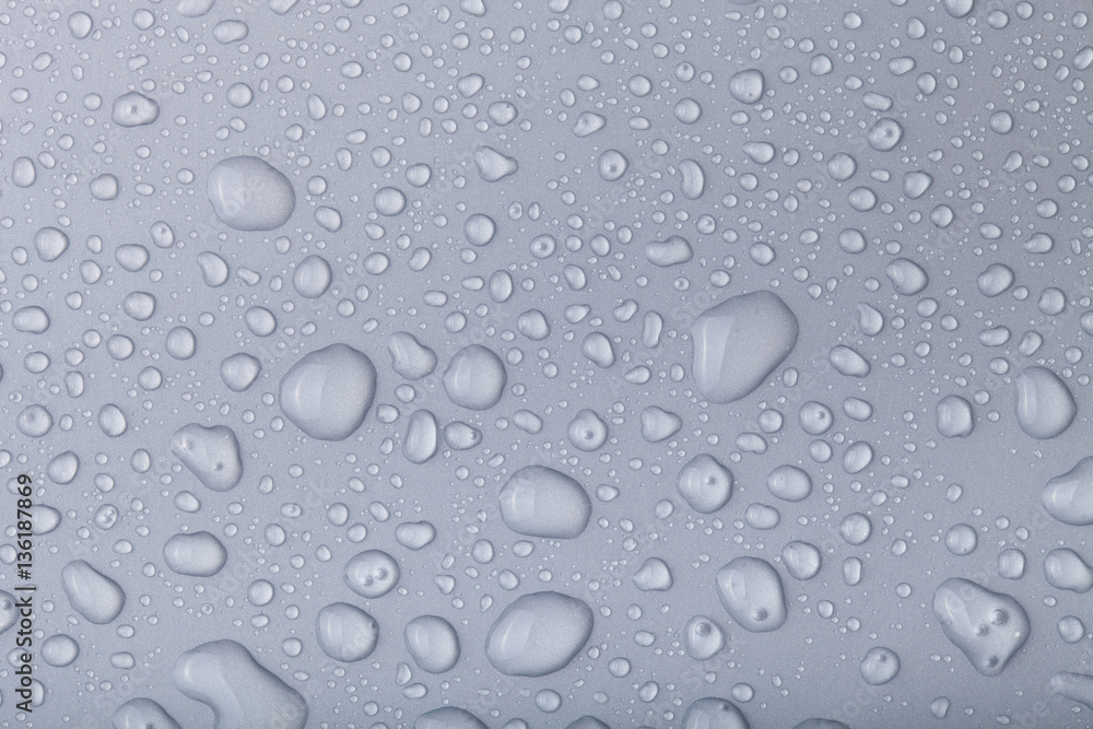 Drops of water on a color background Drops of water on a color background