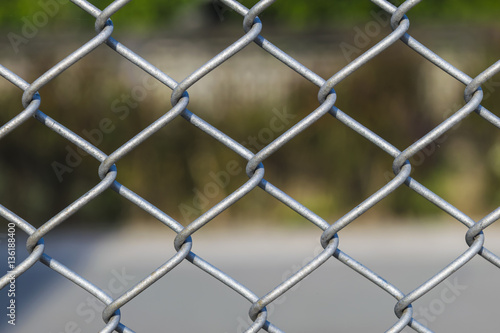 Metal wire mesh of house fence