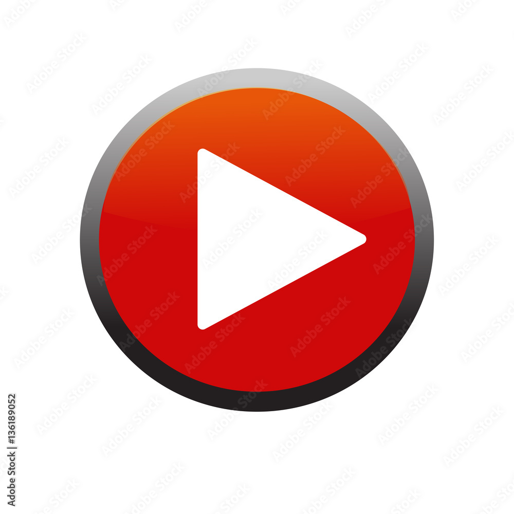 Play button icon. Isolated on white background. Play button icon. Isolated on white background.