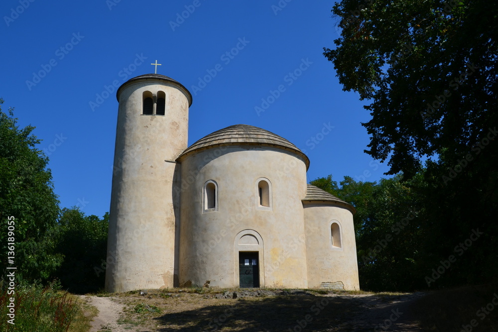 Romanesque rotunda of St. George on The Hill Rip, Central Bohemia, Czech Republic