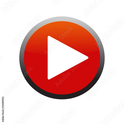 Play button icon. Isolated on white background. Free Download Play button icon. Isolated on white background. - GFXLoad