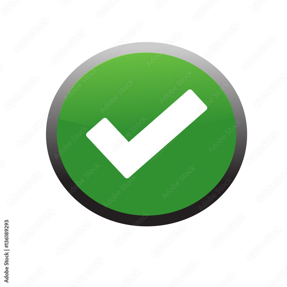 Checkmark button icon. Isolated on white background. Checkmark button icon. Isolated on white background.
