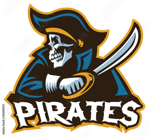 skull pirate with the sword