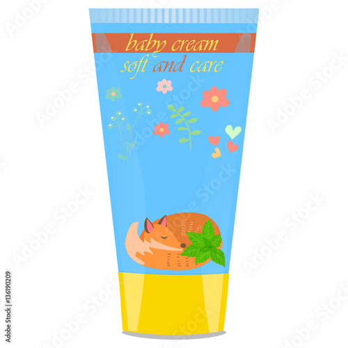 Baby cream tube with kids design