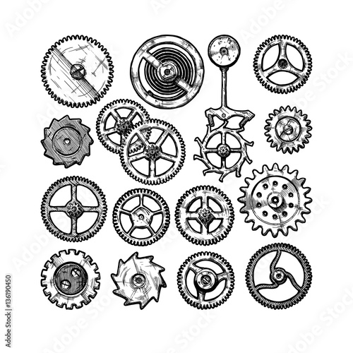 set of gear wheels