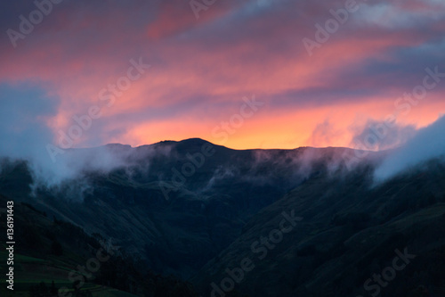 Sunset in the Andes
