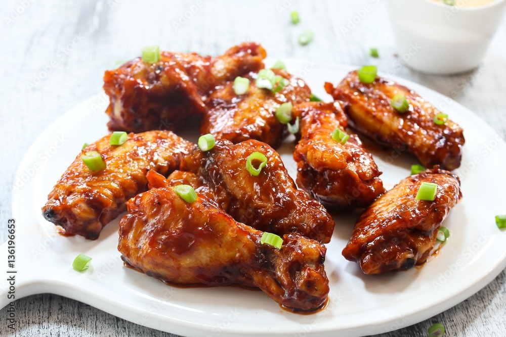 Honey Barbecue glazed chicken wings Honey Barbecue glazed chicken wings