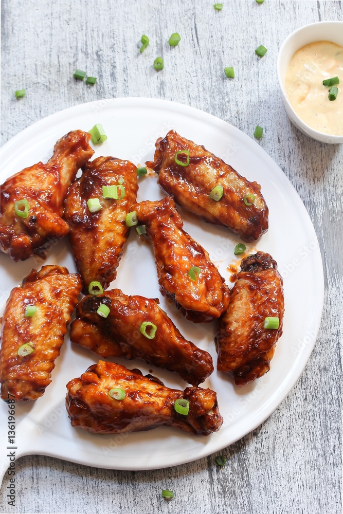 Honey Barbecue glazed chicken wings Honey Barbecue glazed chicken wings