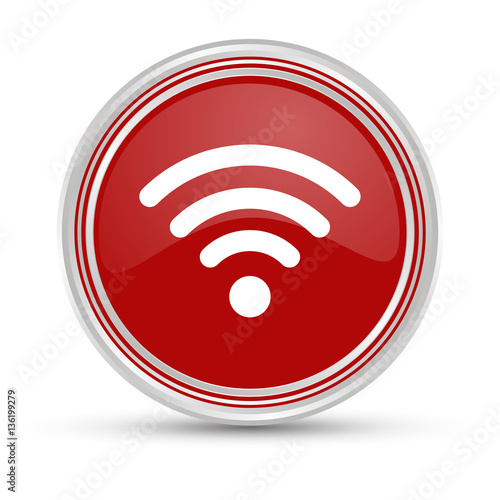 Roter Button - Wlan - Wi-Fi - Internet