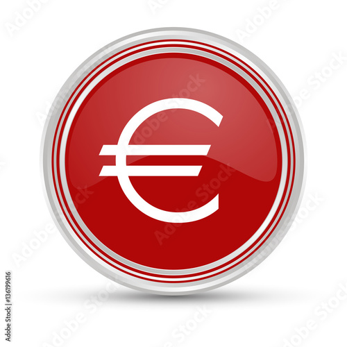 Roter Button - Euro - Geld