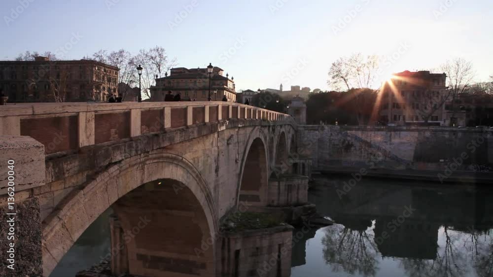 timelapse ponte sisto roma tramonto timelapse ponte sisto roma tramonto