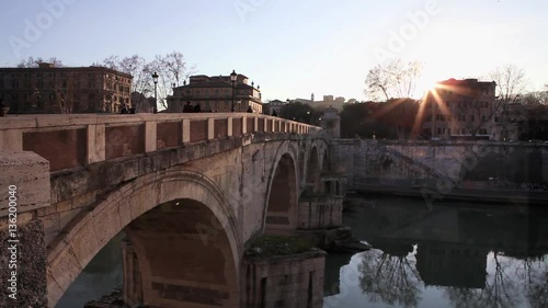 timelapse ponte sisto roma tramonto photo