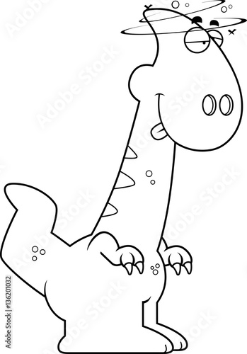 Drunk Cartoon Parasaurolophus