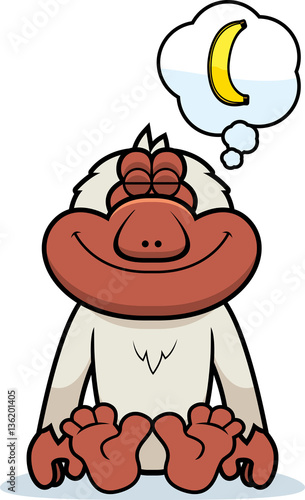 Cartoon Macaque Dreaming