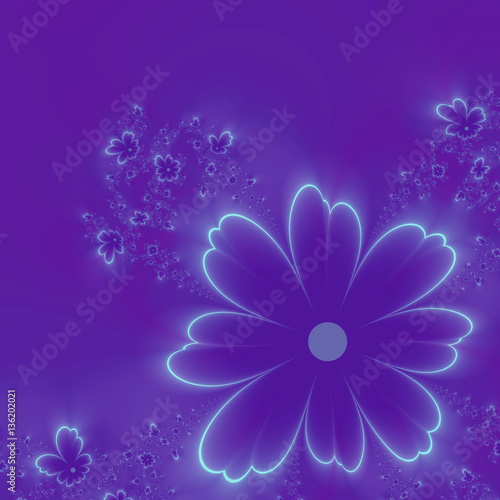 Abstract violet floral fantasy