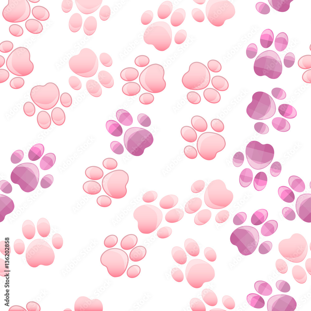 cat and dog paw print with claws cat and dog paw print with claws