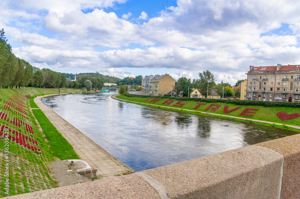 River Neris in the Lithuanian capital city of Vilnius