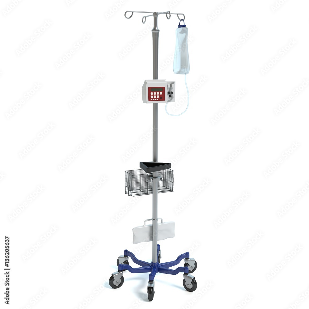 3d illustration of an IV stand