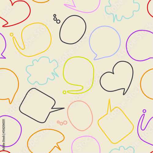 Speech bubbles seamless pattern