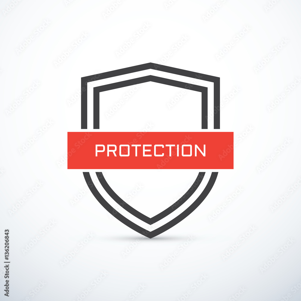 Vector shield icon. Protection icon Vector shield icon. Protection icon