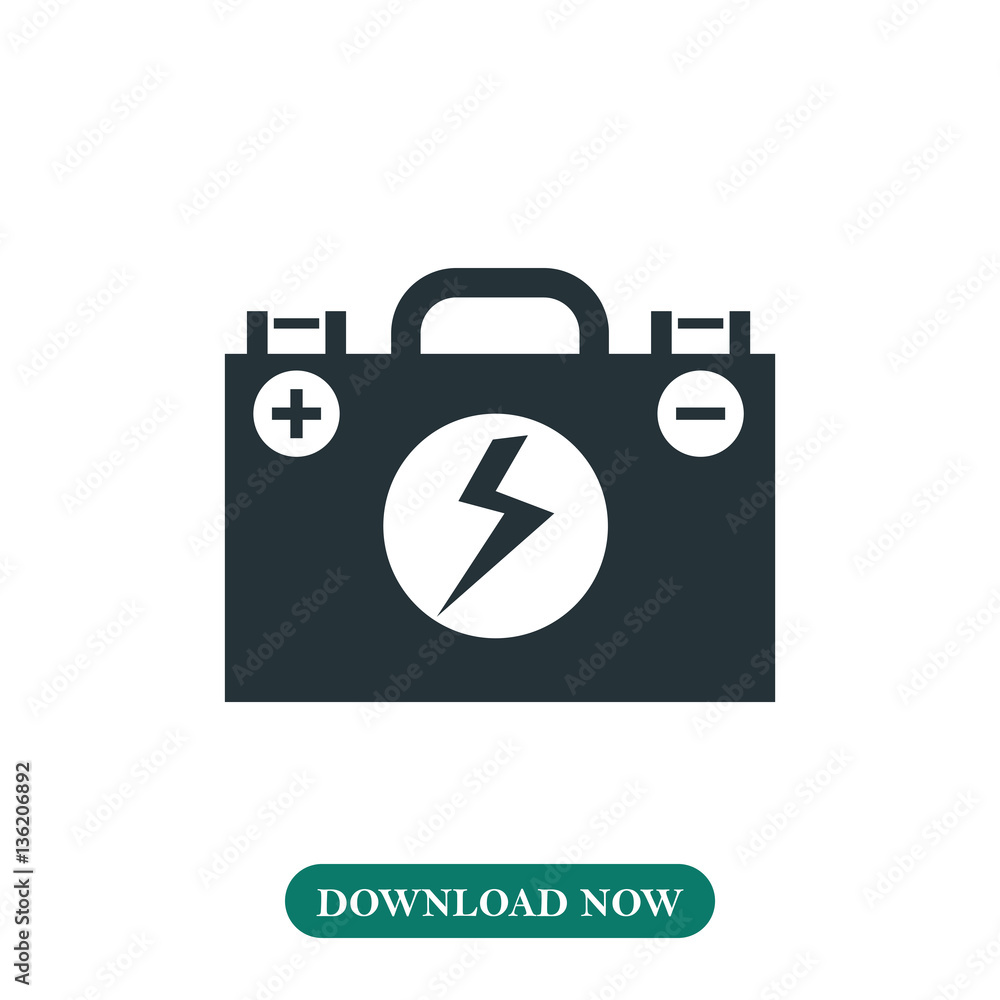 Accumulator icon vector Accumulator icon vector