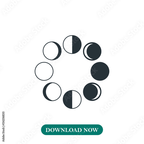 Moon phases icon vector