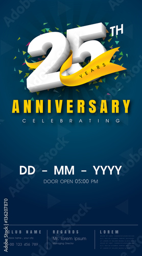 anniversary invitation card template design