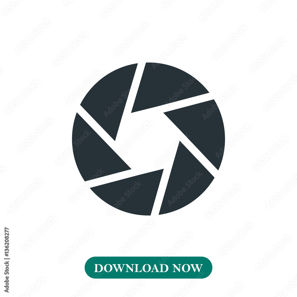 Lens cover icon vector