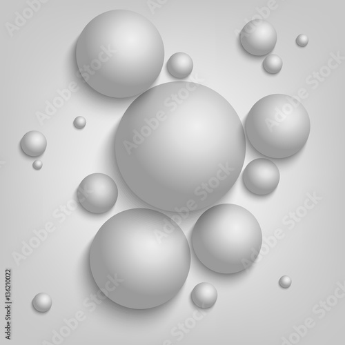 Abstract background with gray balls template